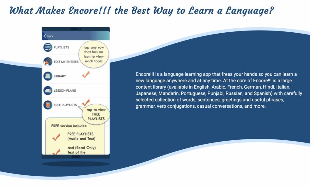 how to learn a new language with Encore