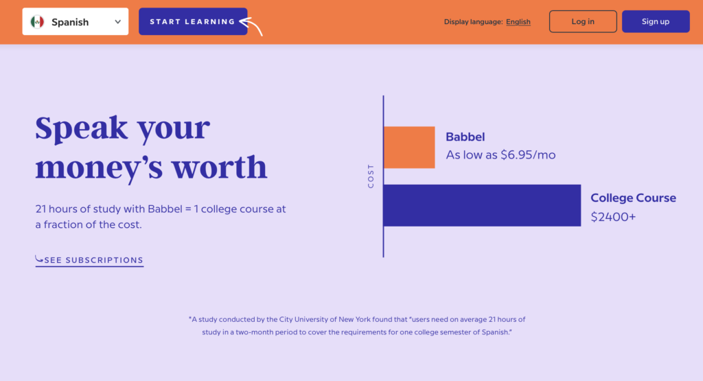 Babbel conversation platform for native speakers