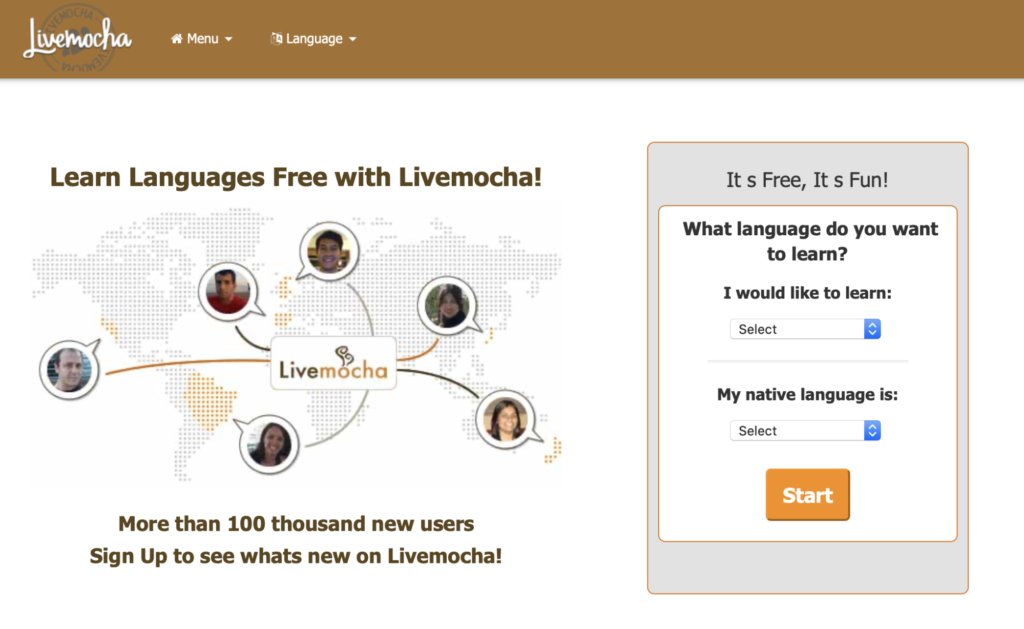 interact with native speakers on Livemocha