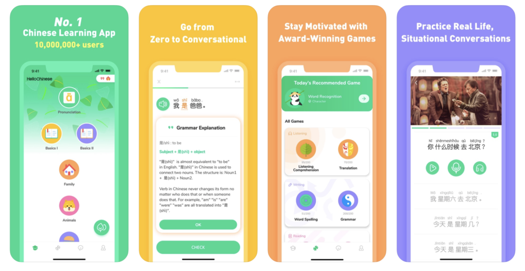 HelloChinese Duolingo-style learning Mandarin app