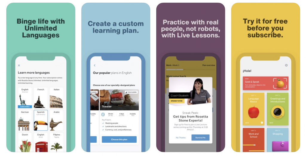 Rosetta Stone language learning app