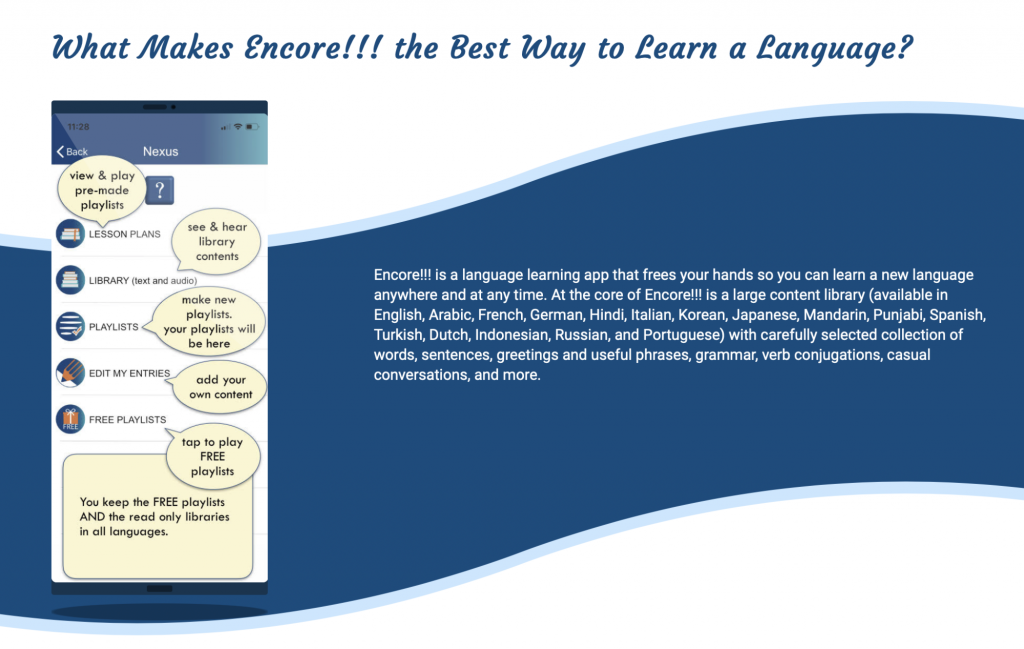 how to learn a new language with Encore!!!