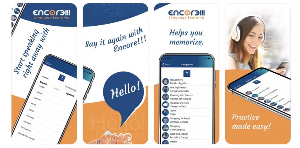 Encore app to facilitate multilingual education