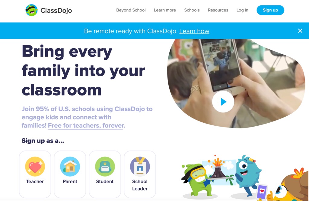 Check on the assignments with ClassDojo