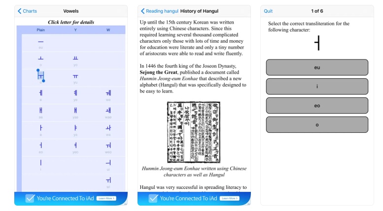 TenguGo Hangul app for learning Korean
