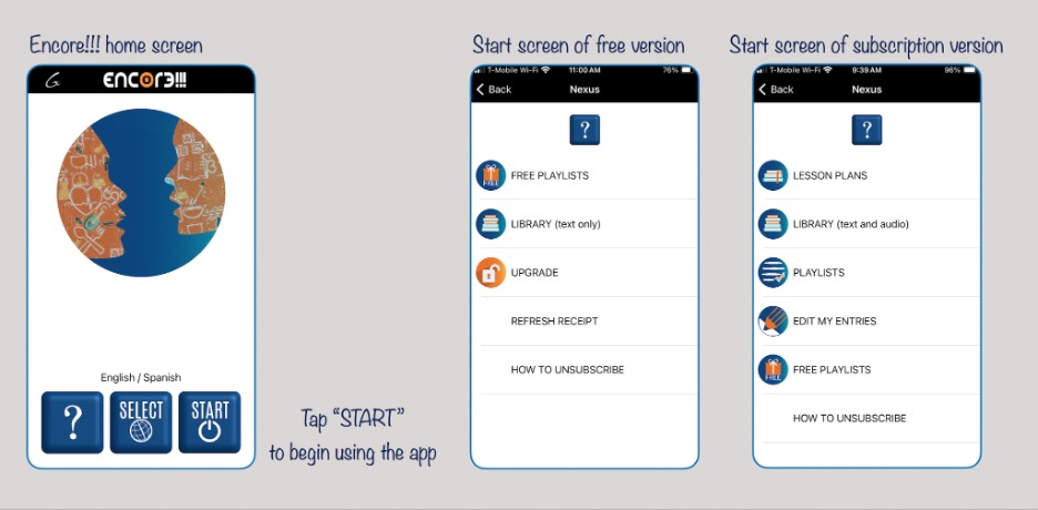 Figure 2: If you choose to download the free version of the app you will be able to peruse some important features of the app. You will be able to have full access to the text of the distributed app as well as be able to try out several “FREE PLAYLISTS”.